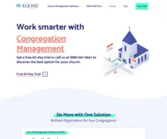 Elexiochms.com(Church Management Software (ChMS)) Screenshot