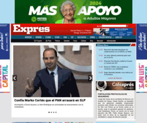 Elexpres.com(Exprés San Luis Potosí) Screenshot
