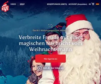 Elfisanta.de(Originalbrief und Videofilm vom Weihnachtsmann) Screenshot