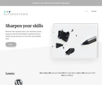 Elfordstown.com(Fast track skills courses for real life) Screenshot