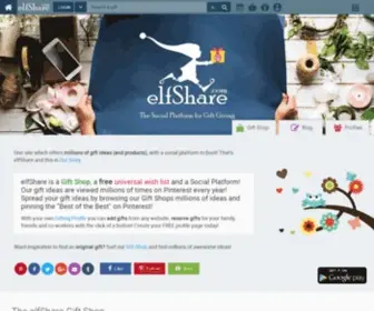 Elfshare.com(Universal WishList & Social Network) Screenshot