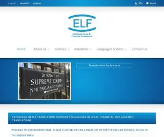 Elftranslations.com(Edinburgh Legal and Financial Translations) Screenshot