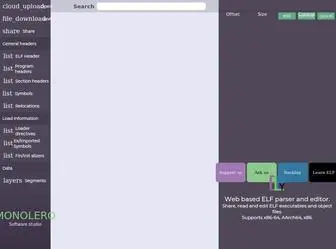 Elfy.io(ELF parser and editor Online) Screenshot