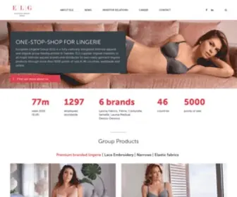 ELG-Corporate.com(European Lingerie Group (ELG)) Screenshot