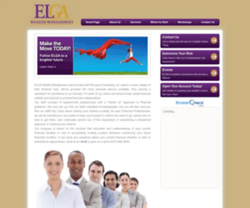 Elgawealthmanagement.com(ELGA Investment & Insurance Services) Screenshot