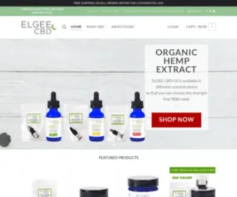 Elgeecbd.com(Full Spectrum CBD Oils and CBD products from ELGEE CBD) Screenshot