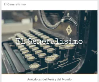 Elgeneralisimo.com(El Generalísimo) Screenshot