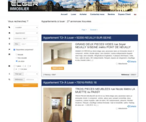 Elger-Immobilier.com(Elger Immobilier) Screenshot