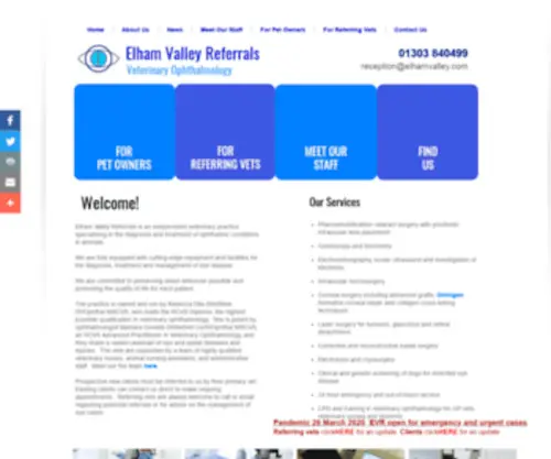 Elhamvalley.com(Elham Valley Referrals) Screenshot