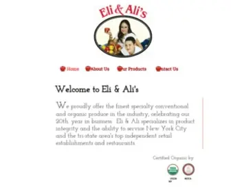 Eliandali.com(Eli & Ali's Organic and Specialty Produce) Screenshot