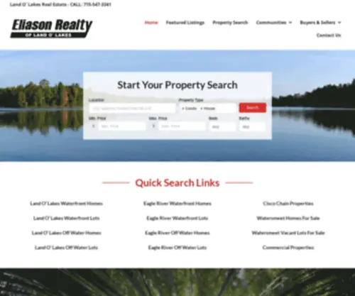 Eliasonlol.com(Land O' Lakes Real Estate) Screenshot