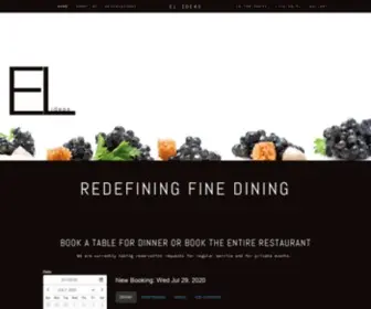 Elideas.com(Elevated dining) Screenshot