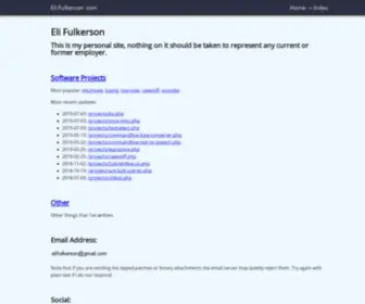 Elifulkerson.com(Personal Website of Eli Fulkerson) Screenshot