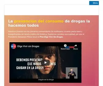 Eligevivirsindrogas.cl(Prevenir el consumo de alcohol y drogas es posible) Screenshot