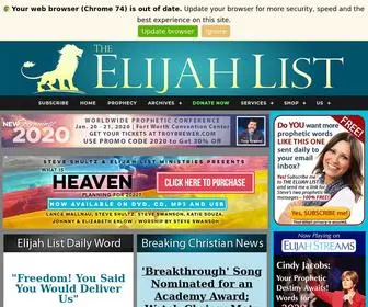 Elijahlist.com(The Elijah List) Screenshot