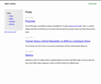 Elijahmurray.com(Elijah’s weblog) Screenshot