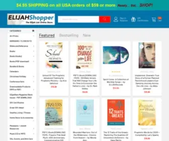 Elijahshopper.com(The Elijah List Online Store) Screenshot