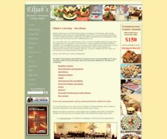 Elijahsrestaurant.com(San Diego Catering) Screenshot