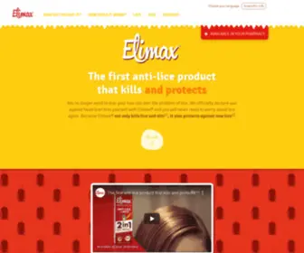 Elimax.com(The hunt for head lice) Screenshot