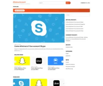 Eliminaaccount.com(Elimina Account) Screenshot