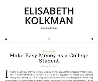 Elisabethkolkman.com(Lifestyle and College) Screenshot