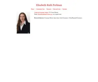 Elisabethperlman.net(Perlman, Elisabeth Ruth) Screenshot