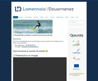 Elisablaise.fr(Site officiel de l'Ensemble Scolaire Lamennais) Screenshot