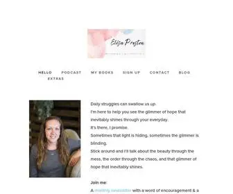 Elisapreston.com(Stories about experiencing joy in everyday life) Screenshot