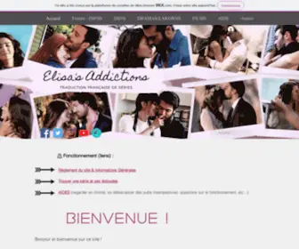 Elisasaddictions.fr(Elisa's Addictions est un site de traduction de séries en VOSTFR : DIZIS (séries turques)) Screenshot