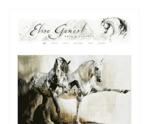 Elise-Genest.com(Elise Genest Arts & Chevaux) Screenshot