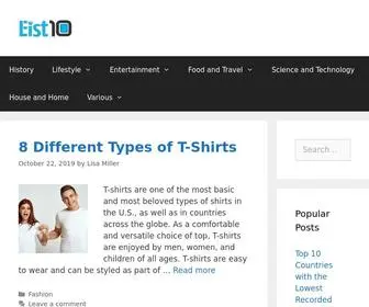 Elist10.com(Elist 10 Provides Information On Various Topics) Screenshot