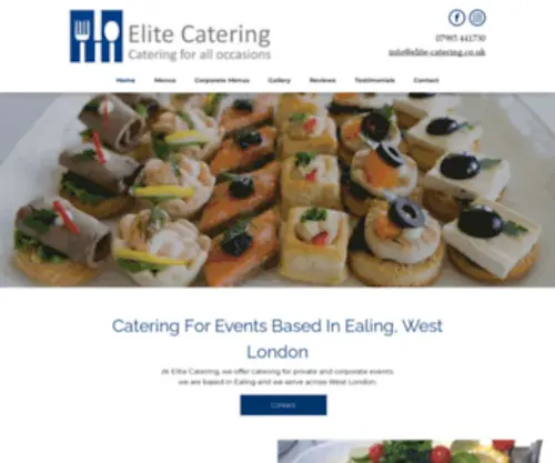 Elite-Catering.co.uk(Event catering by Elite Catering in Ealing) Screenshot