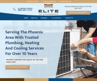 EliteacPlumbing.com(Elite AC and Plumbing) Screenshot