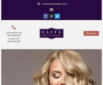 Elitebodyessentials.net(Natural Beauty Salon in Greene and Farmingdale) Screenshot