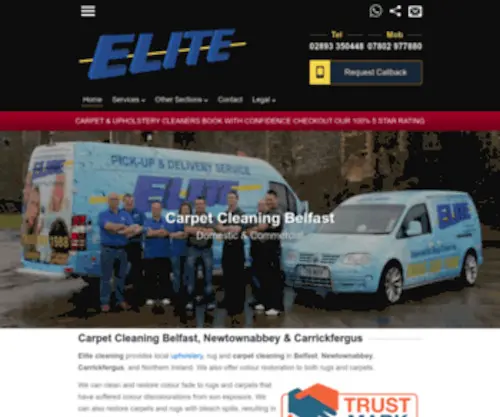 Elitecarpetcleaners.com(Carpet Cleaning Belfast) Screenshot