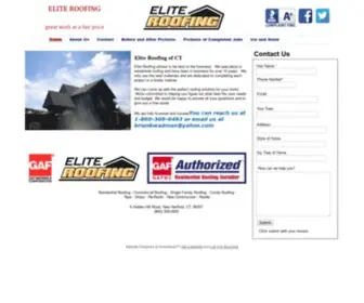 Eliteconstructionct.com(Elite Roofing) Screenshot