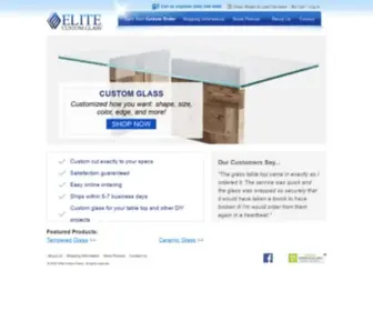 ElitecustomGlass.com(Custom Cut Glass & Mirror) Screenshot