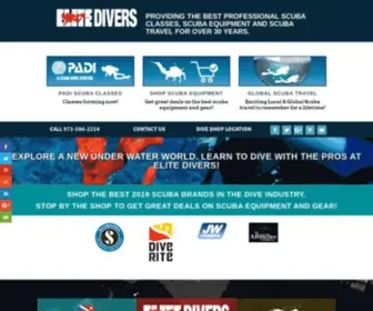 Elitedivers.com(Elite Divers PADI Scuba Courses) Screenshot