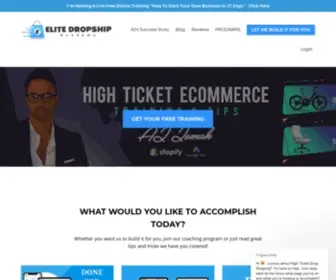 Elitedropshipacademy.com(What Is High Ticket eCommerce) Screenshot