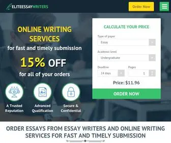 Eliteessaywriters.com(Order Your Own Writing Help Now) Screenshot