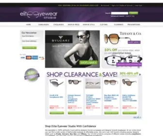 Eliteeyewearstudio.com(Designer Discount Sunglasses & Eyeglasses) Screenshot