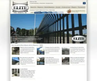 Elitefence.com(Aluminum Fencing by Elite Fence Products) Screenshot