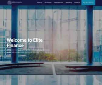 Elitefinance.com.au(Equipment Finance company) Screenshot