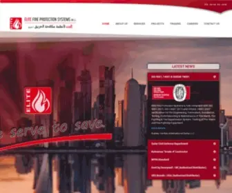 Elitefireqatar.com(Elite Fire Protection Systems WLL) Screenshot