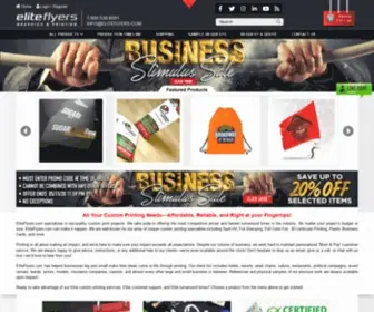 Eliteflyers.com(Printing Company Offering Business Cards) Screenshot