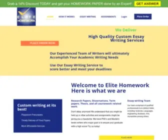 Elitehomework.com(Quality Essays) Screenshot