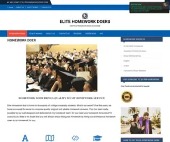 Elitehomeworkdoers.com(Our main focus) Screenshot