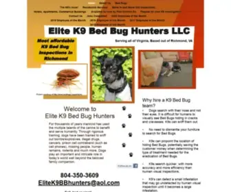 Elitek9Bedbughunters.com(Bed Bug Dog K9 Inspections Richmond Virginia) Screenshot