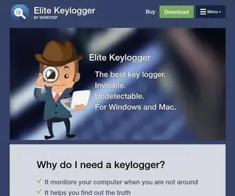 Elitekeyloggers.com(Elite Keylogger tracks user activity absolutely invisibly) Screenshot