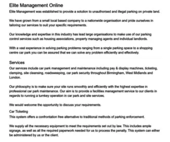 Elitemanagementonline.co.uk(Birmingham from Elite Management (Midlands) Ltd) Screenshot